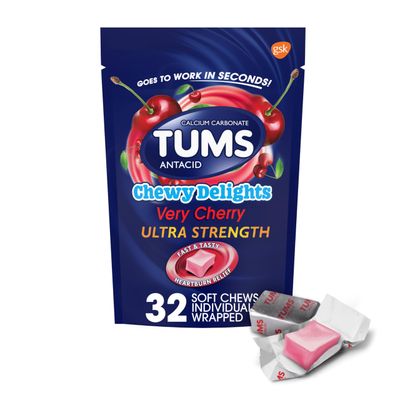 Tums Chewy Delights Soft Chews, Very Cherry, 32count