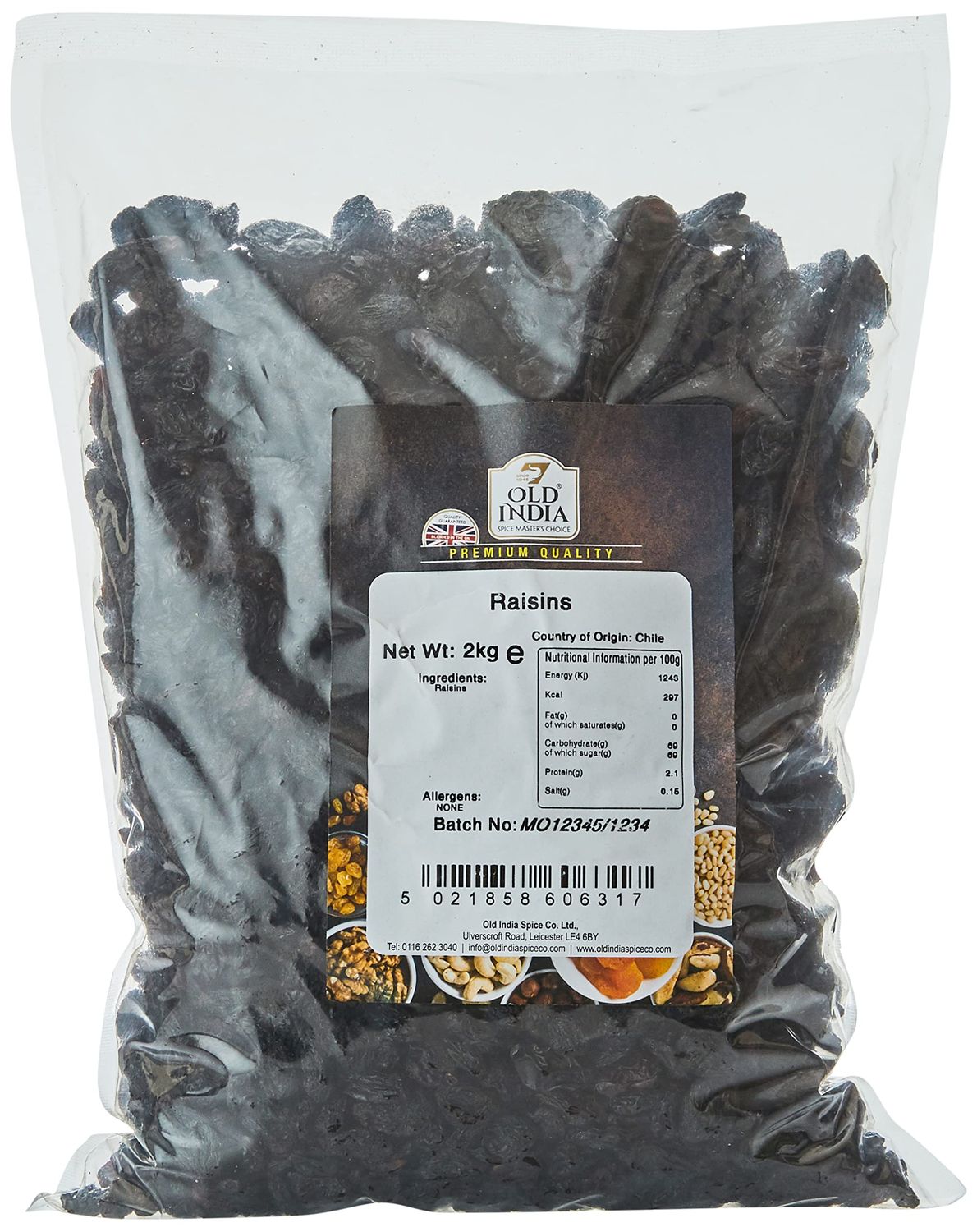 Old India Raisins 2kg