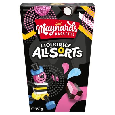 Maynards Bassetts Allsort Liquorice Sweets Gift Box, Assorted Liquorice Candies, Perfect for Sharing or Gifting, 350 g (Pack of 1)