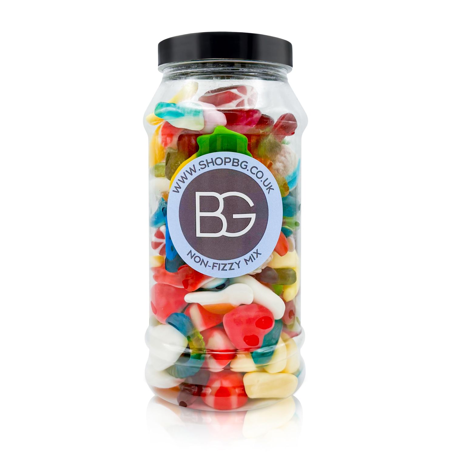 BG Quality Pick &amp; Mix Sweet Jars 600g Re-Sealable Sweetie Jar Retro Candy - Jelly &amp; Non-Fizzy