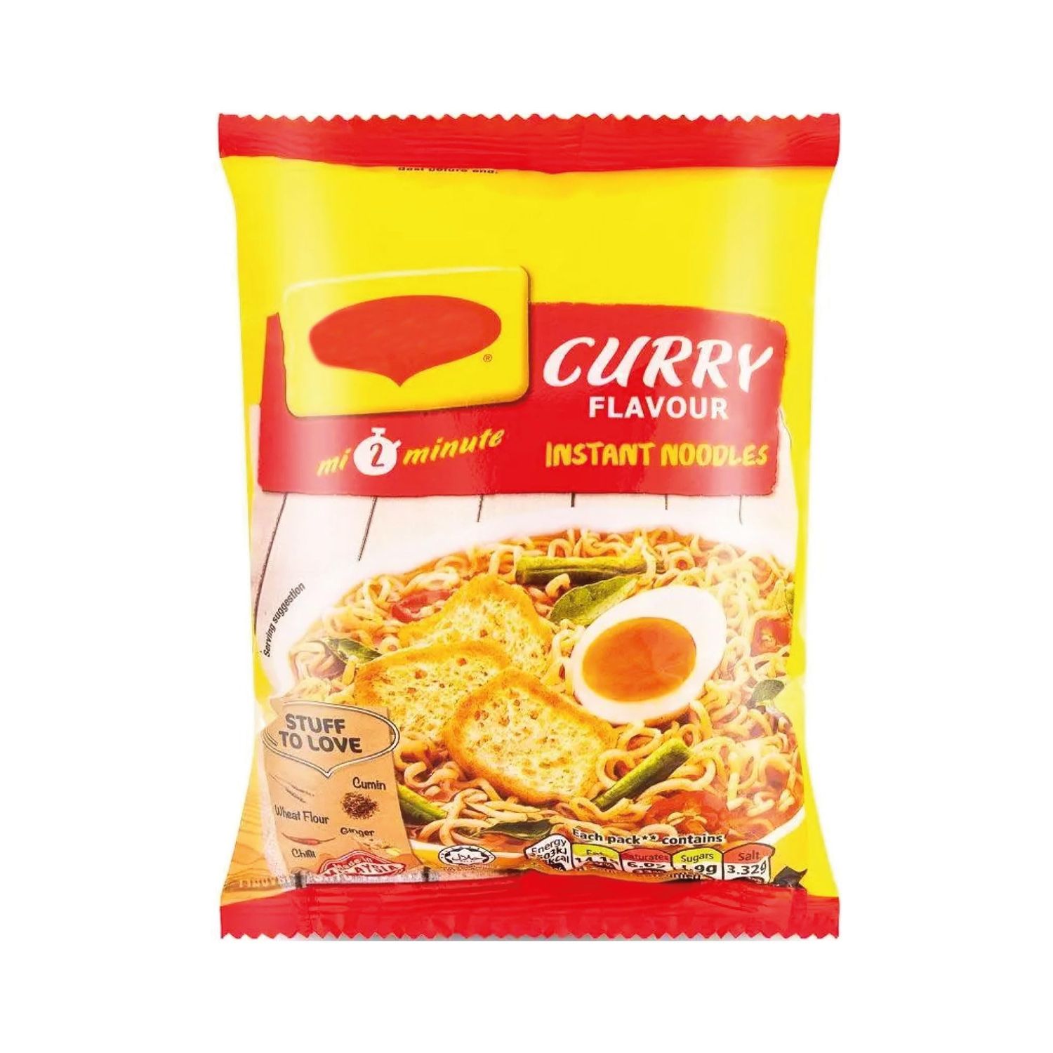 Maaggi Instant Noodles Malaysian Curry Flavour Authentic Recipe - Quick, Convenient and Delicious (Pack 20)