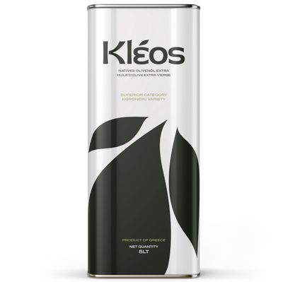 Kleos Extra Virgin Olive Oil 5 Liter - New Harvest 2025-2026 - Cold-Pressed Greek Olive Oil from Koroneiki Olives - Premium Quality