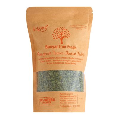 BanyanTree Foods Premium Kasuri Methi (Premium Dried Fenugreek Leaves 70g) All Natural, Indian Origin