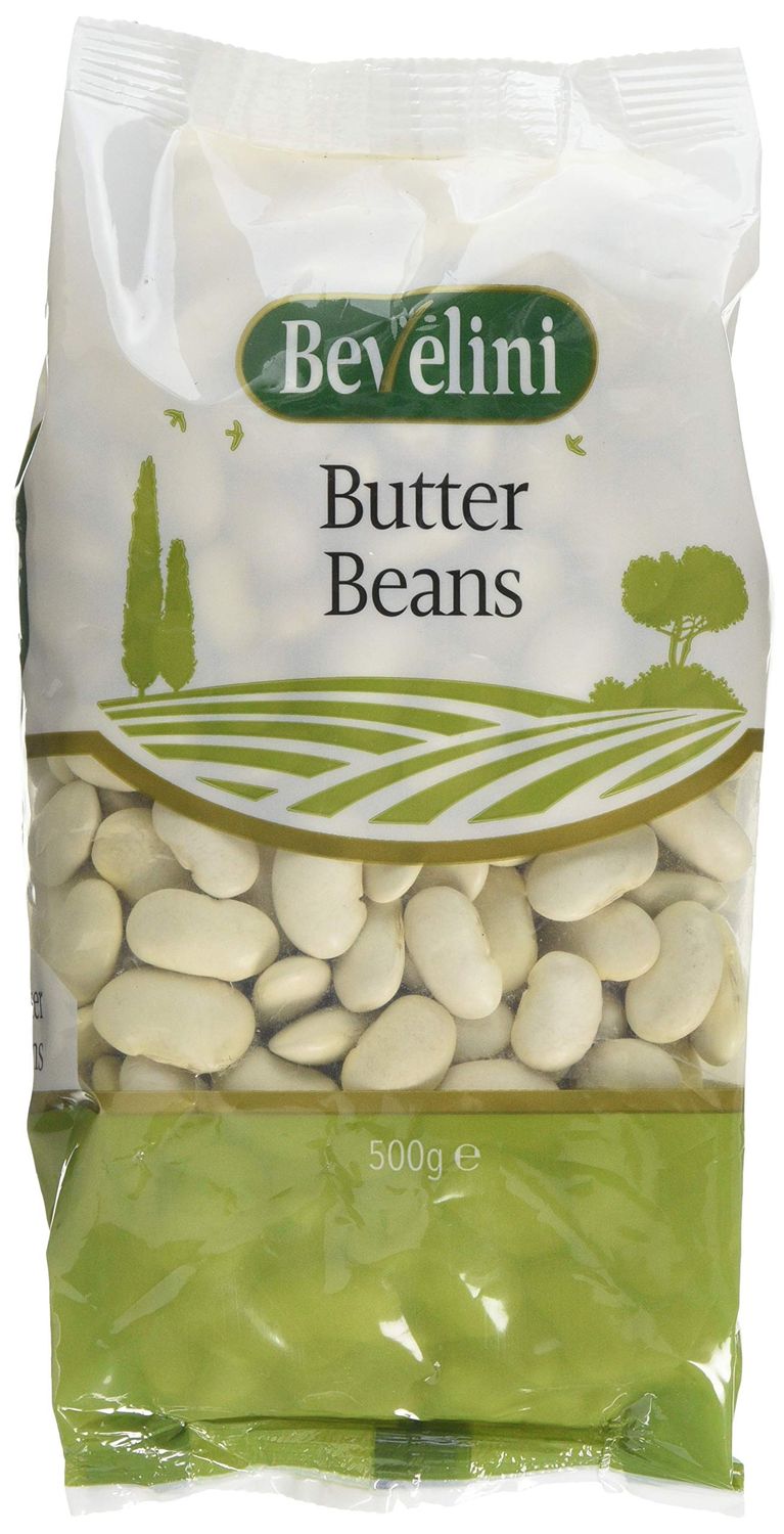 Bevelini Butter Beans 500g (Pack of 1) Whole Dried Giant Butter Beans, Vegetarian Friendly Pulses for Cooking, Salads, Stews &amp; Mediterranean Style Recipes