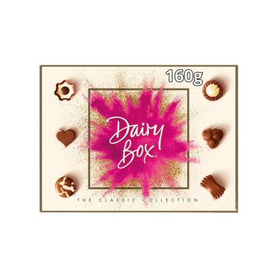 Dairy Box Milk Chocolate Selection - 160g Irresistible Assortment of Fine Milk Chocolates Perfect for Chocolate Lovers