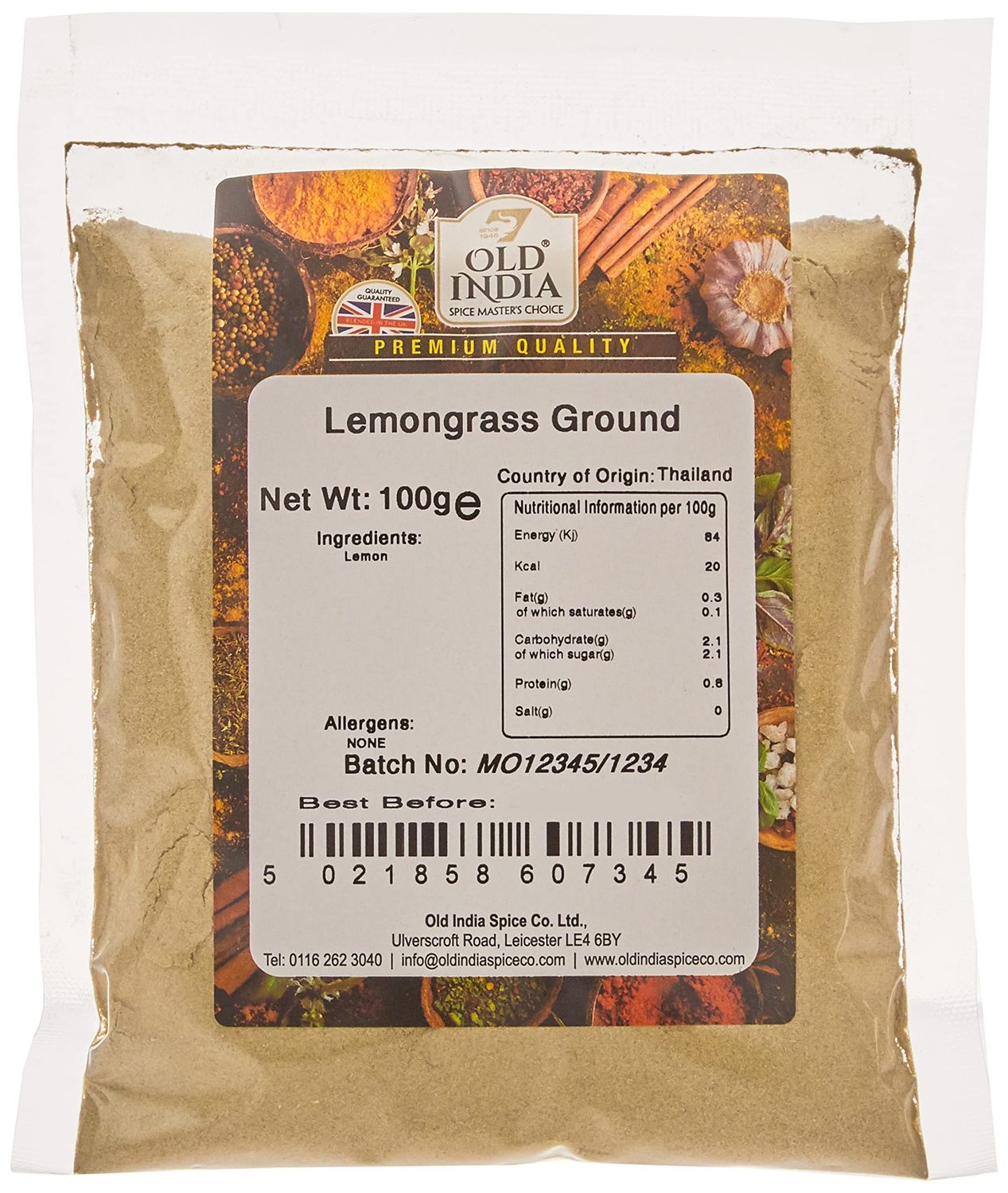 Old India Lemongrass Ground 100g