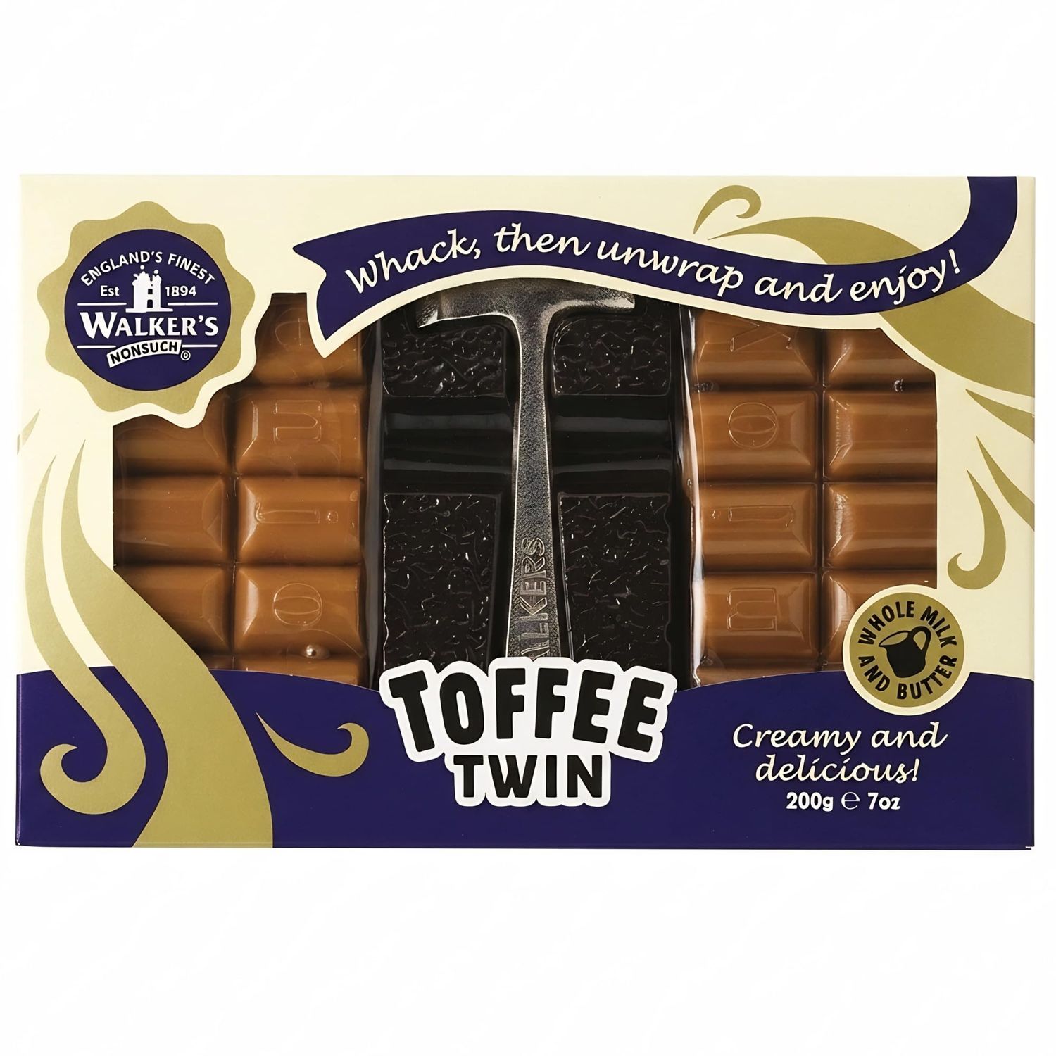 Original Creamy Nonsuch Toffee Twin Pack With Hammer 200 Gram