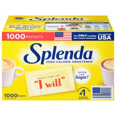 Splenda No Calorie Sweetener 1000 Individual Packets Value Pack (Net Wt. 2.2