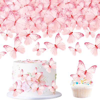 60Pcs Edible Butterfly Cupcake Toppers 3D Edible Butterfly Cake Topper Pink Butterfly Cupcake Decoration Picks Wedding Baby Shower Party Wedding Anniversary Birthday Party Cupcake Decoration 60Pcs Edible Butterfly Cupcake Toppers 3D Edible Butterfly Cake Topper Pink Butterfly Cupcake Decoration Picks Wedding Baby Shower Party Wedding Anniversary Birthday Party Cupcake Decoration