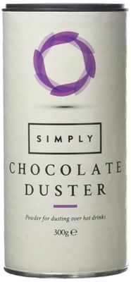 Simply Chocolate Duster, Chocolate Shaker for Cappuccino, Coffee, Milkshakes &amp; Frappes, Suitable for Vegans &amp; Nut Free (300g)