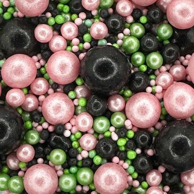 Scrumptious- Pearls Mix - Wicked - Cake Topper Sprinkles - 30g Edible Shimmer Ball Cupcake Decorations - Perfect for Spooky Weddings, Christenings &amp; Parties