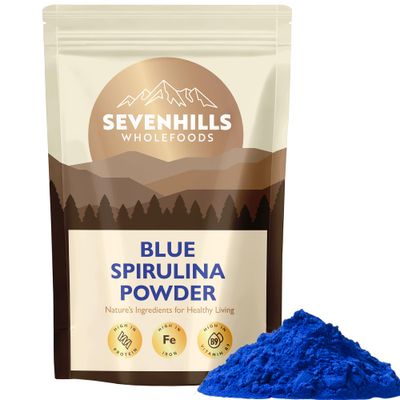 Sevenhills Wholefoods Premium Royal Blue Spirulina Powder E18 Food Grade Natural Food Colouring Phycocyanin 50g