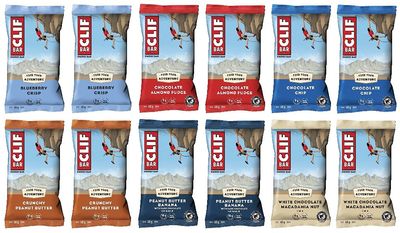 CLIF Bar ENERGY BAR Mixed Flavour Variety-Pack x 12 bars Nutritional Bar Source of Plant Based Protein 12 bars x 68g