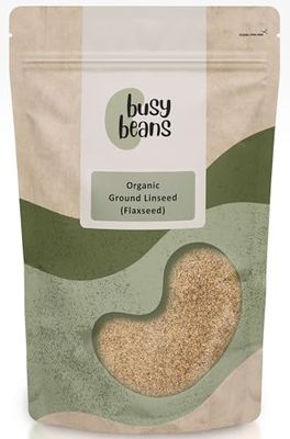 Organic Ground Flaxseed (1kg) Linseed High Fibre Vegan