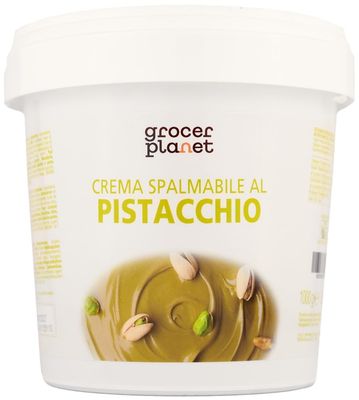 Grocer Planet - Sweet Pistachio Cream (1Kg) With 45% Mediterranean Pistachios Italian Food Gourmet Suitable for Breakfasts &amp; Desserts