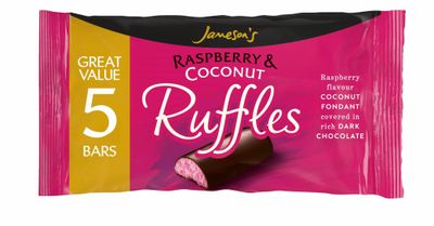 Jamesons Raspberry &amp; Coconut Ruffles 26g 5 Bars