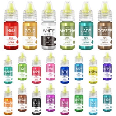 Gel Food Colouring - 22 Vivid Colours Gel Food Colouring Set for Baking, Cake Decorating, Cookie, Fondant, Macaron - Tasteless Concentrated Edible Food Colour Dye for Icing, Drinks, Crafts - 6ml Each
