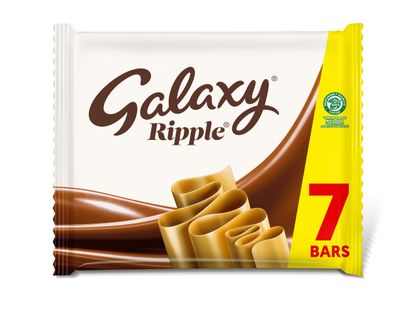 Galaxy Ripple Milk Chocolate Bars Multipack 7 x 30g - Milk Chocolate Bars Multipack, Smooth Chocolate Bars with Light Ripple Centre, Chocolate Snacks, Sharing Chocolate & Chocolate Gift