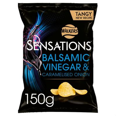 Walkers Sensations Balsamic Vinegar &amp; Caramelised Onion Sharing Crisps 150g