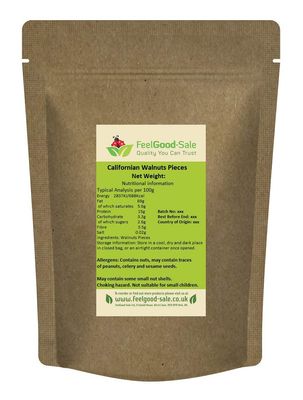 1kg Walnuts Large Pieces - Rich in Omega-3, Low-GI Good For Snacking, Smoothies, Baking & Cooking, Gluten-Free, Keto & Vegan-Friendly, Rich in Protein & Vitamins & Fibre