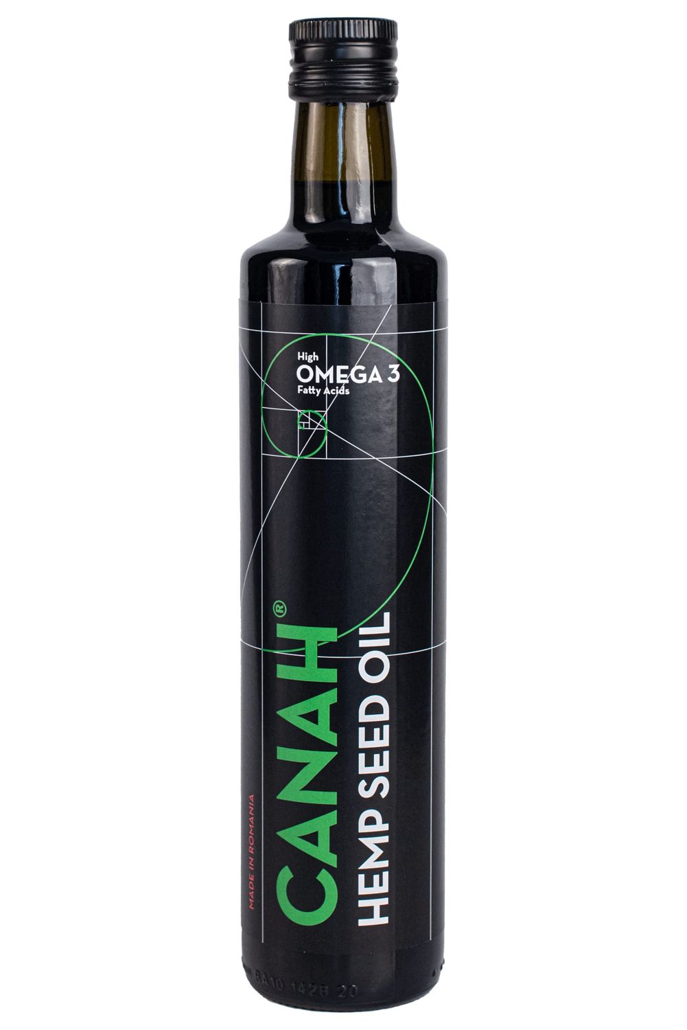 Canah® Natural Hemp Seed Oil 500ml - Cold Pressed Unrefined, Vegan, Rich in Omega 3 Omega 6 Fatty acids &amp; Vitamin E, Certified Kosher + Bonus Free Recipes