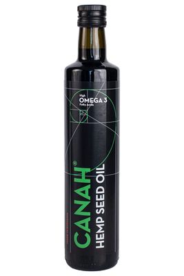 Canah® Natural Hemp Seed Oil 500ml - Cold Pressed Unrefined, Vegan, Rich in Omega 3 Omega 6 Fatty acids &amp; Vitamin E, Certified Kosher + Bonus Free Recipes