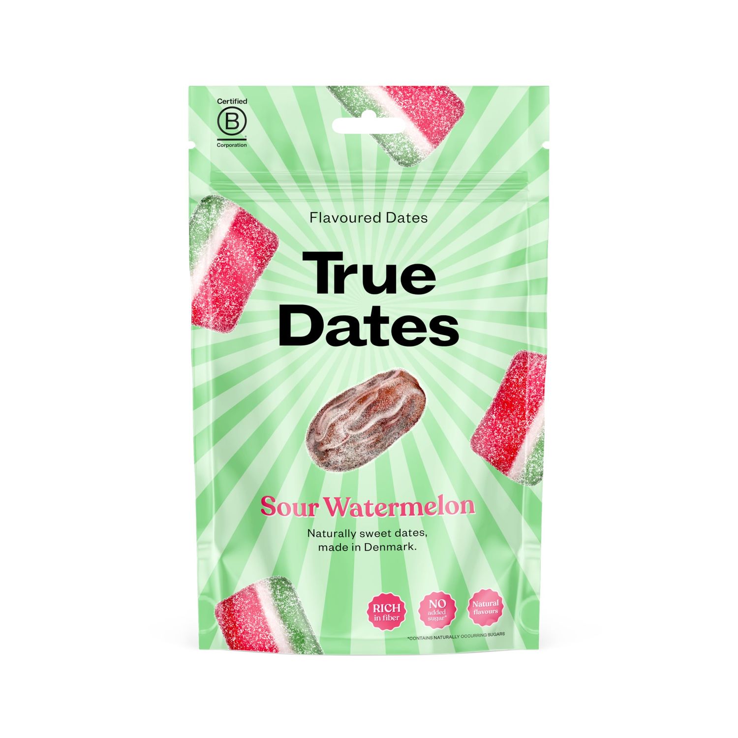 True Dates - Sour Watermelon naturally flavored dates Sour Watermelon Flavor 100 g