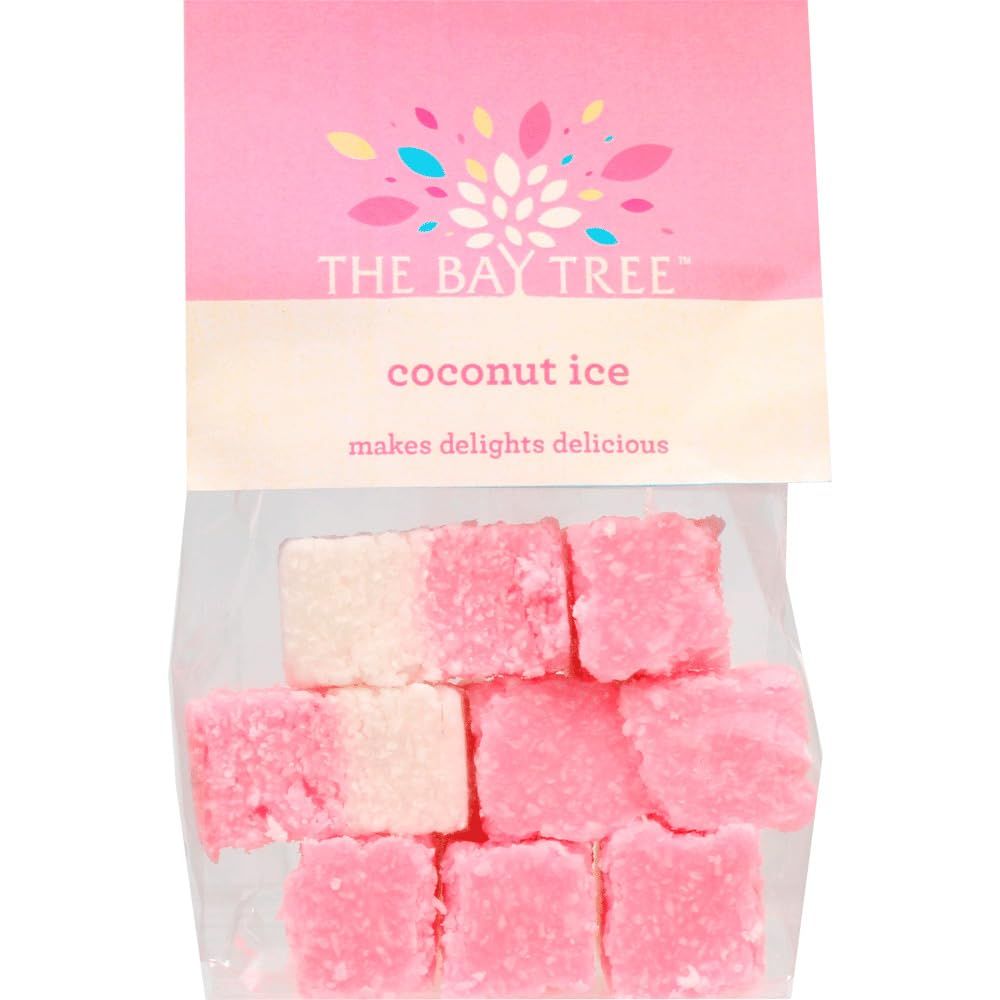 The Bay Tree Coconut Ice Cubes - 160g Soft, Sweet British Coconut Candy Handmade UK Confectionery Great for Gifts &amp; Snacking
