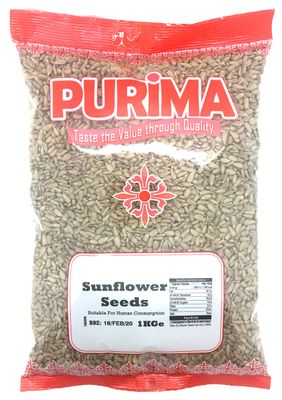 Sunflower Seeds 1kg - Ready To Eat - 100% Fresh Natural Whole Shelled Sun Flower Hearts Kernels 1 kg Bag - Quality Edible Seed - for Human Consumption - Unsalted Unroasted - Non GMO &amp; Vegan PURIMA