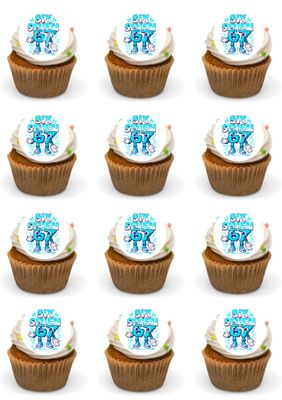 Italian Brainrot 67 Themed Edible Cupcake Toppers 24 x Precut Round