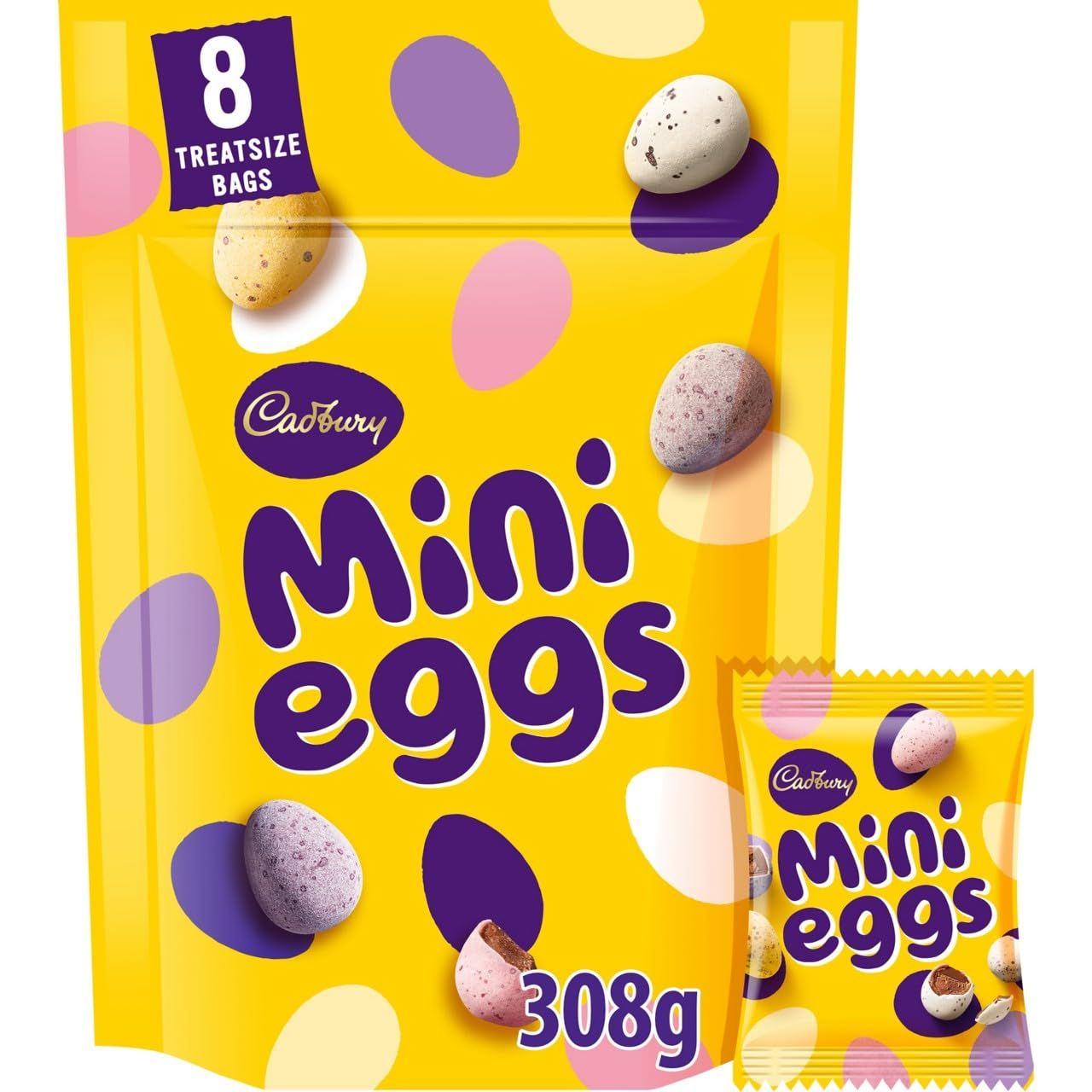 Cadbury Dairy Milk Chocolate Mini Eggs Pouch, 308g