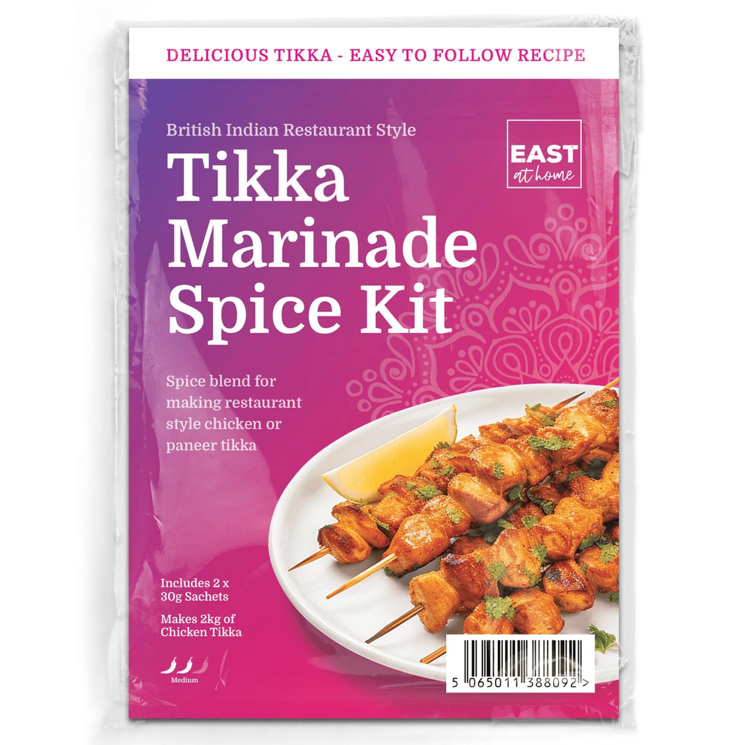 Authentic Tikka Marinade Spices 60G Spice Packs Make Restaurant Quality Chicken Tikka or Paneer Tikka at Home East At Home (1 Pack)