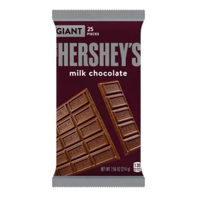 HERSHEY'S Milk Chocolate GIANT block 25 pieces 214g / 7.56 oz