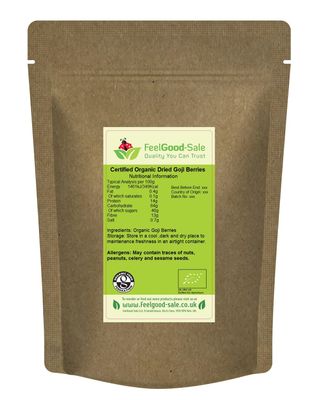 1kg Organic Goji Berries Raw, 100% Natural (1kg)