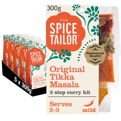 The Spice Tailor - Indian Curry Sauce Meal Kit, Original Tikka Masala, Vegetarian Friendly, 300 g (Pack of 5)