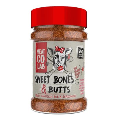 Angus &amp; Oink Sweet Bones &amp; Butts Maple BBQ Rub and Seasoning Gluten-Free, No Preservatives Ideal for Smoking, Grilling &amp; Oven 230g