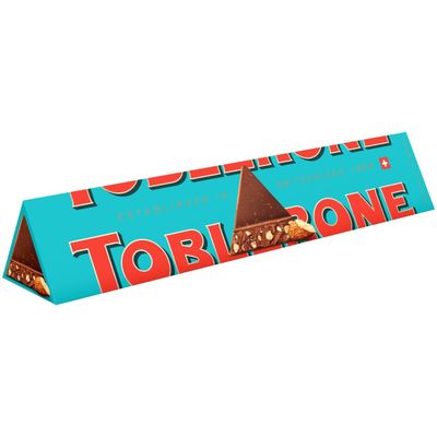 Toblerone Milk Chocolate, Honey and Almond Nougat with Crunchy Almonds, Large Gift Bar, Made with Swiss Milk, Perfect for Gifting or Sharing, 360 g (Pack of 1)