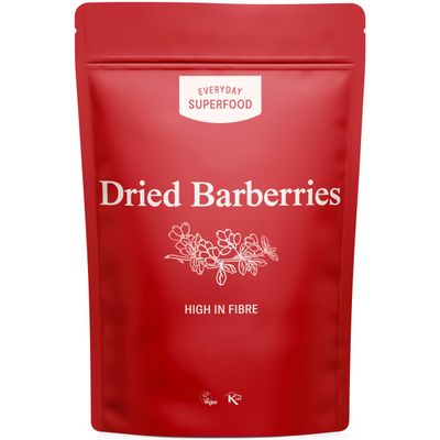 Everyday Superfood Dried Barberries 350g, Raw &amp; Natural, Great Dried Cranberries Alternative, Certified Vegan &amp; Kosher