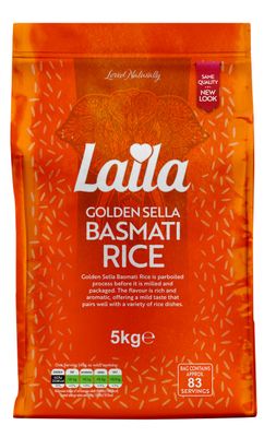 Laila Golden Sella Basmati Rice Long Grain 5kg