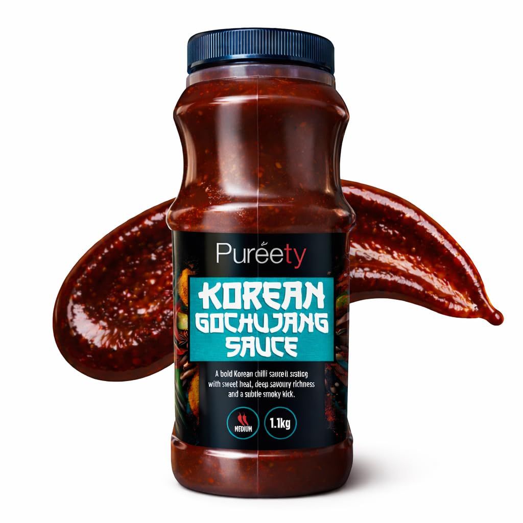 Pureety Classic Korean Gochujang Sauce 1.1kg Traditional Korean Style Sauce Sweet &amp; Savoury Flavour with Chilli Heat No Added MSG, No Artificial Colours, Sweeteners or Preservatives