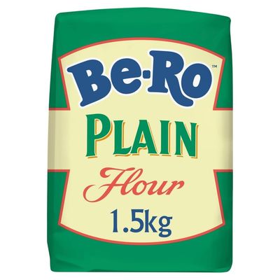 Be-Ro Plain Flour 1.5 kg, All Purpose Baking Flour for Cakes, Pastry, Pancakes &amp; Everyday Cooking (Pack of 1)