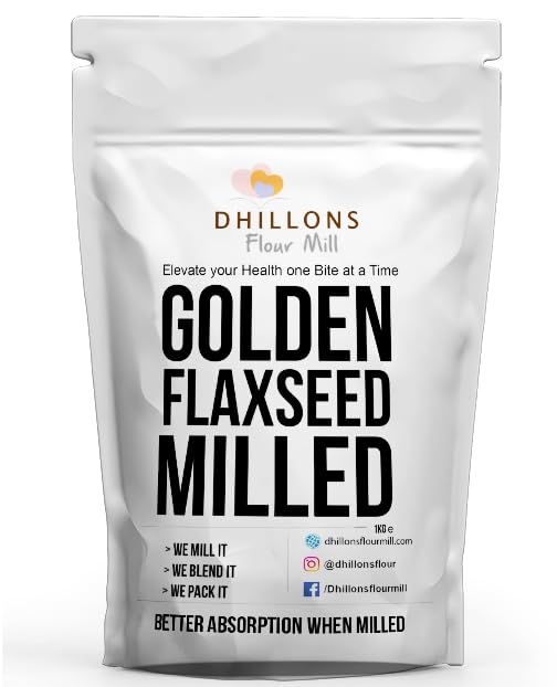 Golden Flaxseed Milled from Dhillons Flour Mill Milled seeds increases absorption of nutrients by your body UK milled Great in shakes and for baking GMO Free Clean ingredients