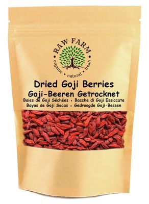 Raw Farm - Goji Berries, Whole fruits, Sun Dried, Free from additives 1 kg