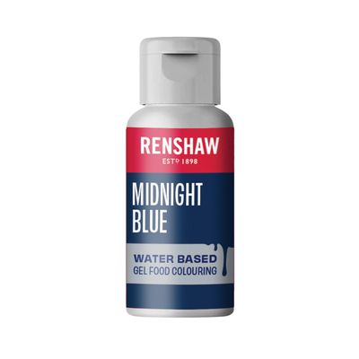 Renshaw Water Based Gel Food Colouring, Midnight Blue (Navy), Perfect for Cakes and Decorations, 20 g (Pack of 1)