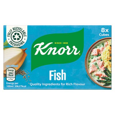 Knorr Fish Stock Cubes, 8 x 10g