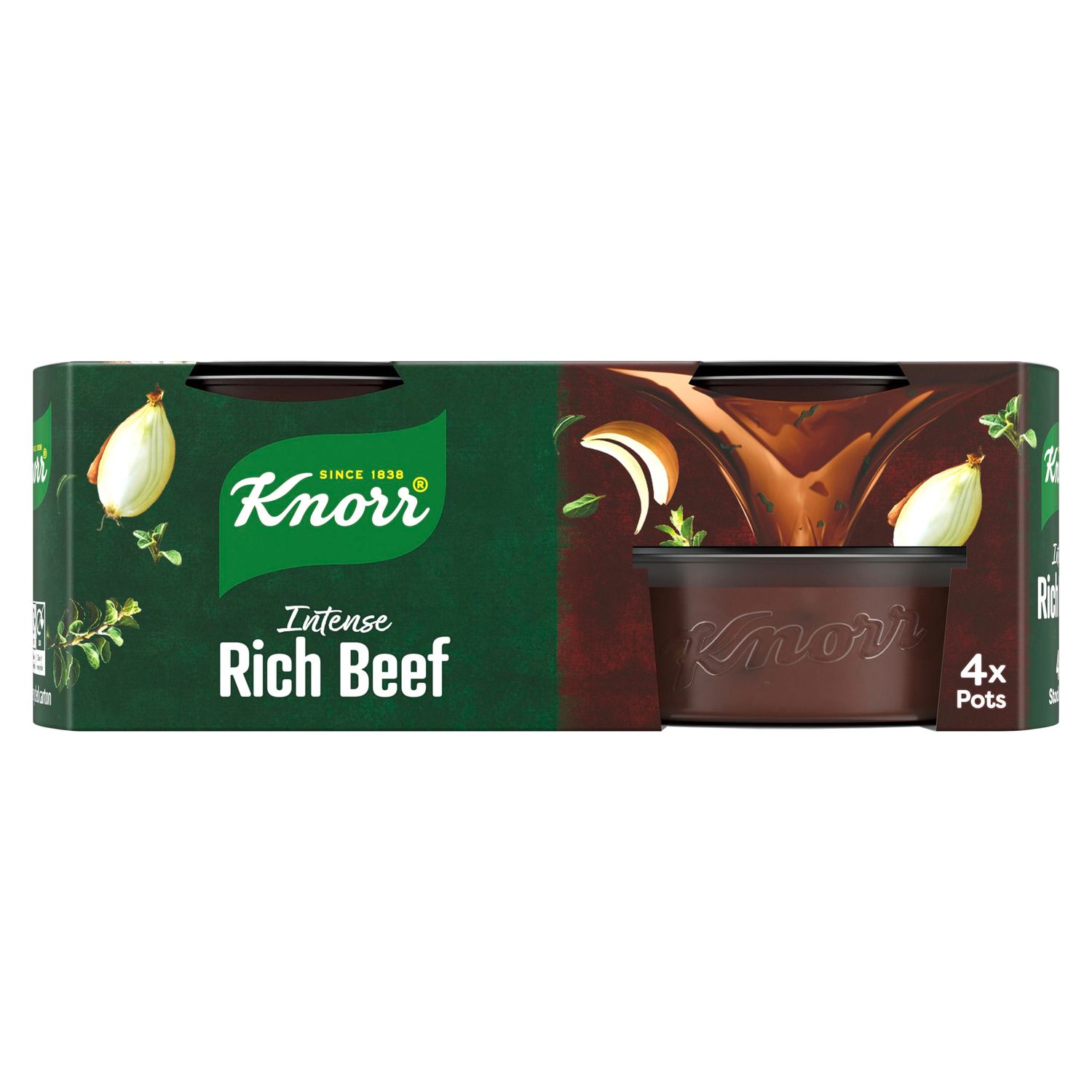 Knorr Rich Beef Stock Pots gluten-free to add a deep beef flavour to your dishes 4x 28 g