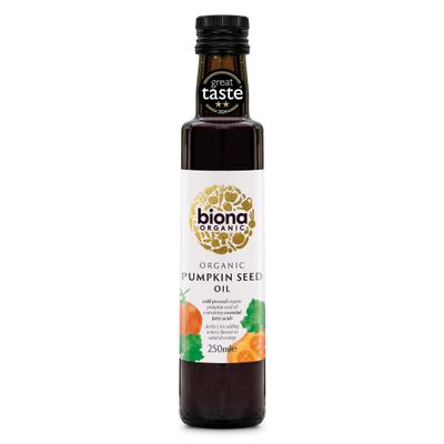 Biona Organic Pumpkin Seed Oil 250 ml - Great Taste Award 2024 Winner - Cold Pressed from Organic Pumpkin Kernels - Versatile for Salads, Soups, drizzling - Dairy Free &amp; Vegan