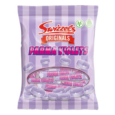 Swizzels Original Parma Violets Sweets Bag- Floral Flavoured Vegan Sweets, 130g Bag