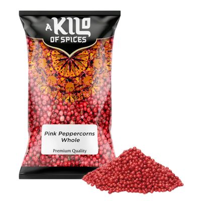 A Kilo of Spices Whole Pink Peppercorns 200g, Peppercorns For Cooking, Add To Your Curries, Vegetable Dishes, Sauces, Soups, And Stews. Ideal For Pepper Grinders