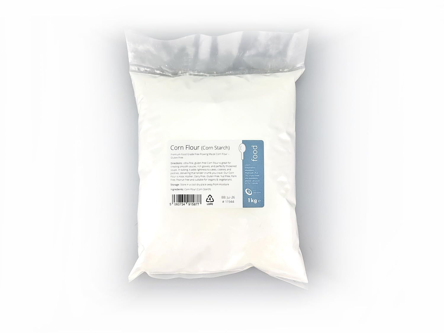 Premium Maize Cornflour 1kg, Ultra-Fine, Gluten-Free Thickening Powder